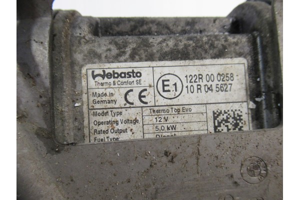 BMW F10 F11 WEBASTO PARKING HEATER 9311149 Catalog number of the part BMW F10 F11 WEBASTO OGRZEWANIE POSTOJOWE 9311149