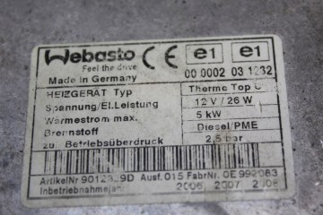 Calefacción Webasto para Porsche Cayenne II y Touareg II Q7 4L0815071