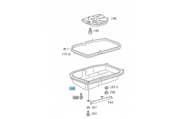 AUTOMATIC TRANSMISSION OIL PAN MERCEDES 722 3 722 5 OE A1262701012 Catalog number of the part A1262701012