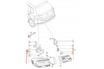 VOLKSWAGEN TIGUAN 5N MK1 Rear lamp exterior left 5N0945095ORIGINAL Catalog number of the part 5N0945095R