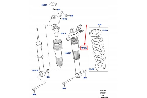 Magnetic Shock Absorber Right Rear BWI OEM Land Rover Discovery Sport L550 Part manufacturer Land Rover OE