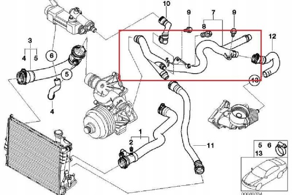 Plastic cable for cooling system OE BMW 11 53 7 802 632 Part manufacturer no brand