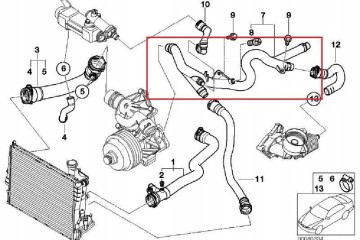 Plastic cable for cooling system OE BMW 11 53 7 802 632 Part manufacturer no brand