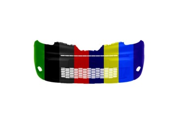 Front bumper with halogen mount with reinforcement black KANGOO Part manufacturer Blic