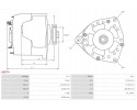 AS PL A6074 ALTERNATOR ALFA 159 1 9JTDM 07 Version European