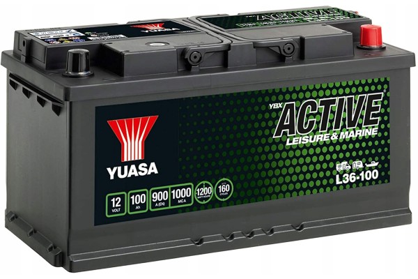 12V 100AH 900A Battery P YUASA ACTIVE LEISURE MARINE L36 100