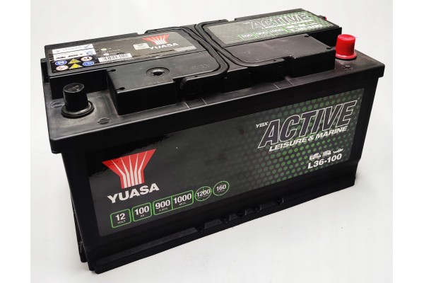 12V 100AH 900A Battery P YUASA ACTIVE LEISURE MARINE L36 100 Packaging status original