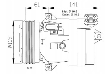 AIR CONDITIONING COMPRESSOR B 95 02 NRF Quality of parts according to GVO Q original with factory logo OEM OES