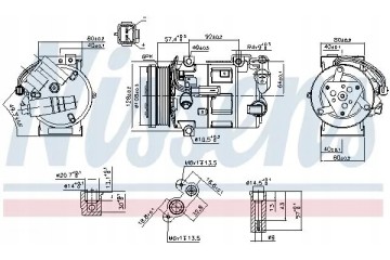 COMPRESSOR AIR CONDITIONING COMPRESSOR 890210 NISSENS Packaging status original