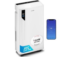 DEHUMIDIFIER 20 L DAY TO 35 M2 WITH HUMIDITY SENSOR TIMER