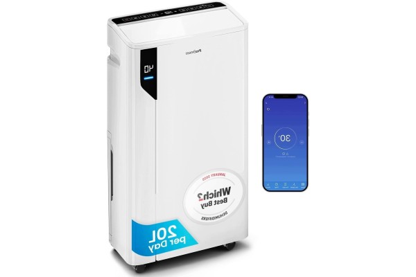 DEHUMIDIFIER 20 L DAY TO 35 M2 WITH HUMIDITY SENSOR TIMER