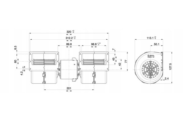 BLOWER FAN SPAL 008 A54 02 12V 3 SPEED Catalog number of the part CEL1644