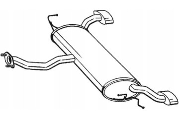 EXHAUST SYSTEM SILENCER REAR HYUNDAI TUCSON KIA SPO COLLISION Assistant 34 Quality of parts according to GVO Q original with fac