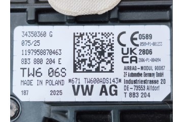 AUDI A6 C9 A5 B10 AIRBAG PASSENGER CUSHION ORIGINAL 8B3880204E Quality of parts according to GVO O original with manufacturer s 