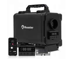 Calefactor diésel de aire 8KW 12V/230V con control GSM LTE-4/5G BT tipo Webasto con pantalla LCD - Encendido/apagado remoto para