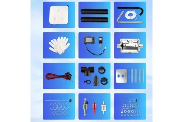 Calefactor estacionario diésel 2kW 12V Fdik con pantalla Lcd y ventilador usado 10