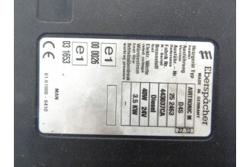 WEBASTO MAN TGX I 81 61900 Van minibus 18 THERMO PARKING HEATER Product weight with unit packaging 5 kg