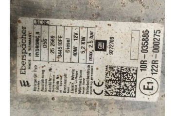PARKING HEATER WEBASTO RENAULT MASTER III D5S Catalog number of substitutes 344510FE 10R035886 122R000275
