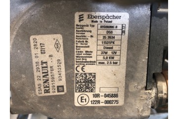 WEBASTO OPEL VIVARO B 93452529 Bus 1 6 14 19 Quality of parts according to GVO O original with manufacturer s logo OE