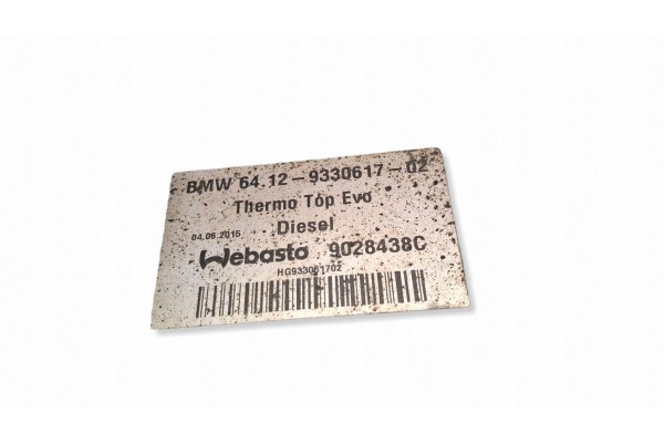 Calefactor estacionario Webasto BMW F10 F11 9028438C 9330617 usado 11