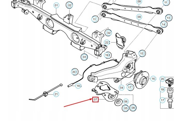 Soporte de Brazo Oscilante Trasero Izquierdo MINI Cooper R50 333068577