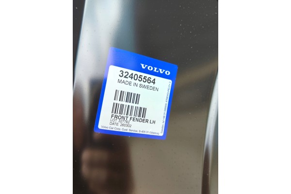 MUDGUARD LEFT FRONT VOLVO S90 V90 PLUG IN HYBRID NEW ORG 32405564 EAN GTIN 670237318157