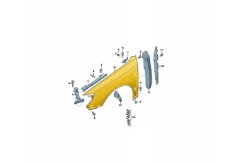 MUDGUARD LEFT FRONT AUDI A3 8V 8V5821105A FROM ASO Car type passenger cars