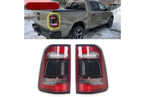 DODGE RAM 1500 2019 2024 LAMP REAR RIGHT LEFT LED SET BLACK EUROPE Installation side left right
