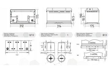 Battery ZAP Uni 12V 85Ah 700A Packaging status original