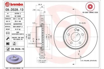 BRAKE DISC FRONT MERCEDES GLC 15 Part manufacturer Brembo