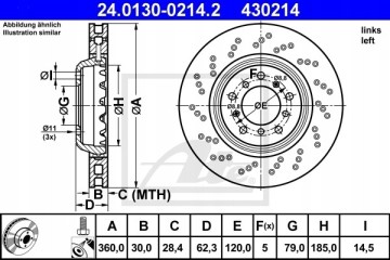 BRAKE DISC FRONT LE VENTILATED BMW M1 11 12 M3 07 13 Number of discs offered 1