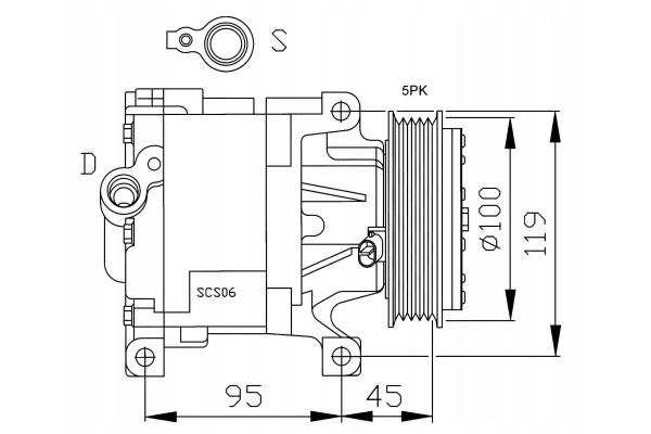Compresor de Aire Acondicionado Nrf 32183 nuevo 5