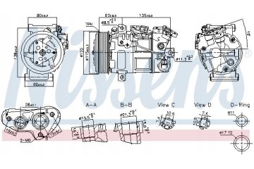 Nissens 891017 Compressor air conditioning Part manufacturer Nissens
