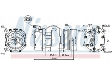 COMPRESSOR AIR CONDITIONING COMPRESSOR 89040 NISSENS Catalog number of the part 89040