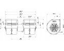BLOWER SPAL 009 A40 22 DOUBLE 12V 3 GEARS 335x146x164mm Part manufacturer Spal