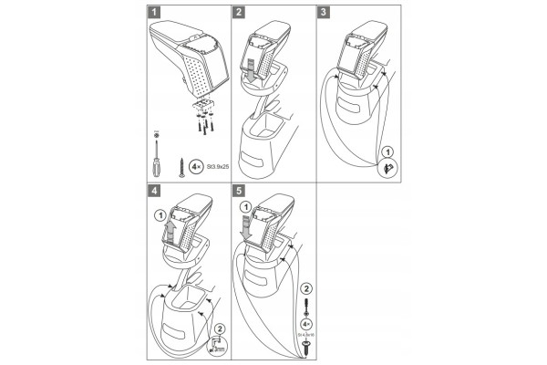 Reposabrazos KIA SOUL 2009-2014 ARMSTER 2 Negro