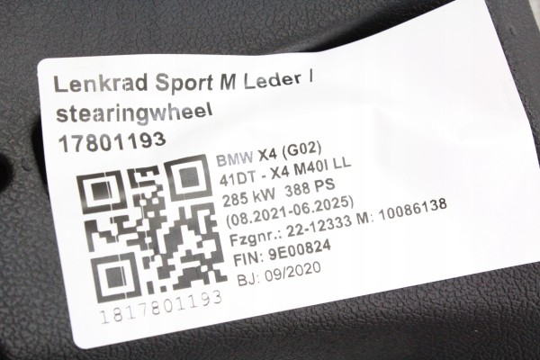 Volante Deportivo M con Paletas BMW G01 X3 G02 X4 M40i