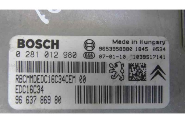 9663786980 CENTRALITA MOTOR UCE CITROEN GRAND C4 PICASSO