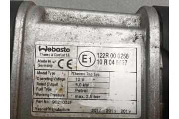 Calefactor de estacionamiento (Webasto) Maserati Levante 9021032F