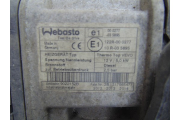 Calefactor de Estacionamiento Webasto para Volkswagen Caddy 2012 usado 6