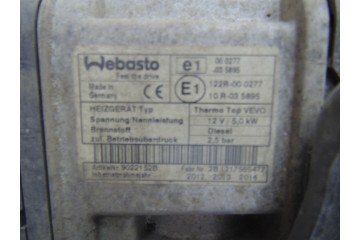 Volkswagen Caddy 2012 Parking heater Webasto Catalog number of substitutes 90224720