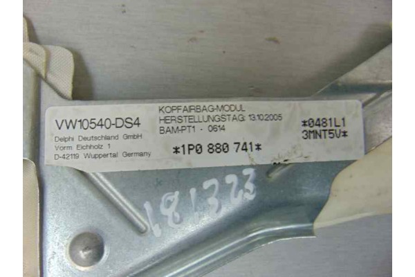 1P0880741 AIRBAG CORTINA DELANTERO IZQUIERDO SEAT LEON (1P1)