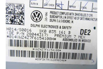 1K0035161B SISTEMA AUDIO / RADIO CD VOLKSWAGEN EOS (1F7)(2006)