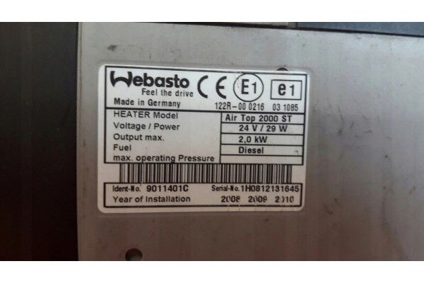 Calefactor Webasto Air Top Evo 2000 para Volvo FH4 usado 2