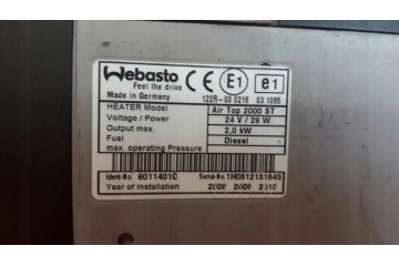 VOLVO FH4 BOILER WEBASTO AIR TOP EVO 2000 Catalog number of the part 84178403