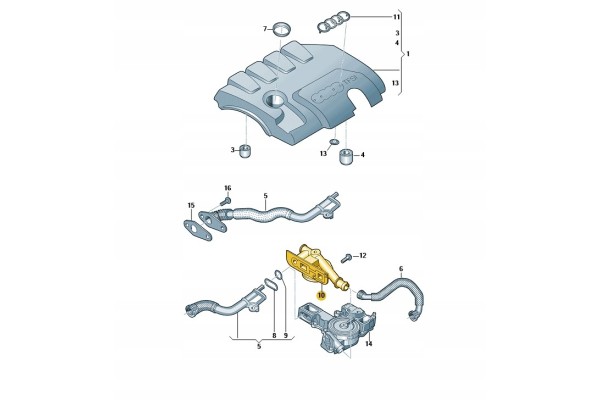 ORYG ODMA SEPARATOR PRESSURE CONTROL VALVE AUDI A3 8P 1 8 06H129101B Part manufacturer VAG