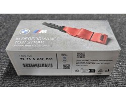 OEM BMW M performance red tow bar 72155A57B31