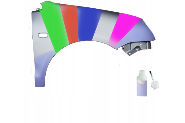 Aleta para VW Polo 9N - Lado Derecho, con Agujero para Intermitente, Todos los Colores, 2001-2005, Pintada nuevo 2