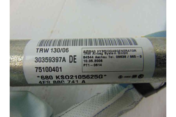 4F9880741A AIRBAG CORTINA DELANTERO IZQUIERDO AUDI A6 AVANT (4F5) 2.7 TDI 2005 4F9880741A 188288 AUDI - 3