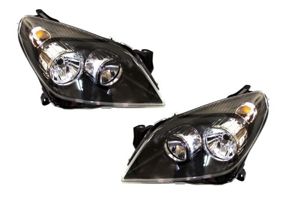 HEADLIGHTS OPEL ASTRA H 2003 2012 BLACK